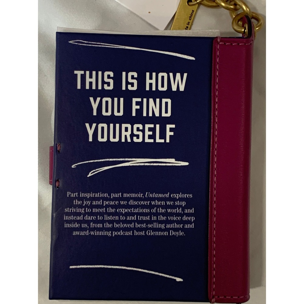 Coach Penguin Random House Untamed Glennon Doyle Book Bag Charm Leather Magenta View 2
